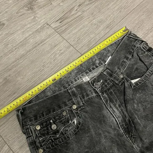 True Religion World Tour Men's Straight Slim Leg Stone Wash Denim Jeans 34x28 - Picture 4 of 8